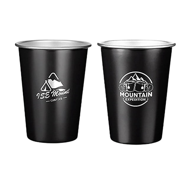 Juego de tazas de pinta de acero inoxidable de 2 paquetes, taza de cerveza apilable de un sólo recinto para fiesta y camping