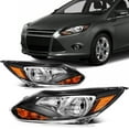 thumbnail image 4 of SCITOO Headlight Assembly Fit For Ford For Focus 2012 2013 2014 Headlamp in Black Housing Amber Reflector Clear Lens, 4 of 4