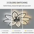 thumbnail image 7 of Tookss 35.4'' Ceiling Fan With Light, 3 Color Temperatures, 6 Gear Wind Speed Fan Light, Dimmable Ceiling Lights With Fan For Living Room, Bedroom, Children's Room, Dining Room, 7 of 7