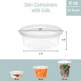 thumbnail image 3 of Deli Containers with Lids 8 oz. [24 Sets] Plastic Deli Cups, To Go Food Containers, 3 of 6