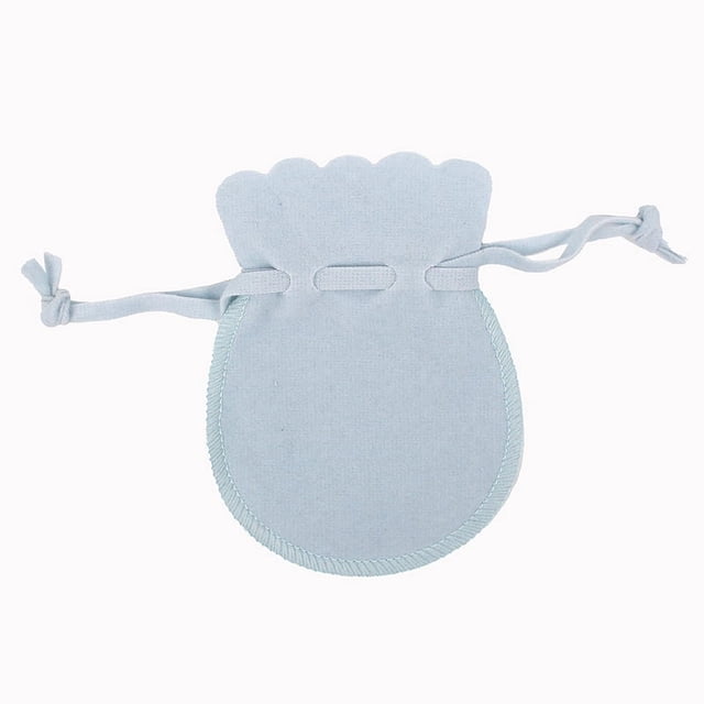 Bolsa de embalaje de joyería con cinturón de terciopelo de doble cara, bolsa de almacenamiento de regalo con cordón, bolsa de calabaza para joyería