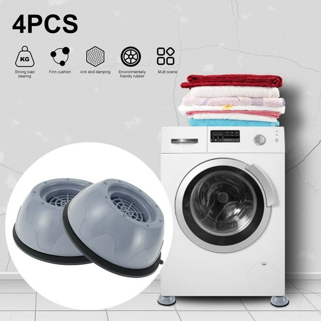 4 Pcs Patins pour Pieds de Machine à Laver Tapis de Réfrigérateur Antidérapant Réduction de Bruit Annulation des Chocs