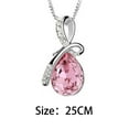 thumbnail image 5 of UDIYO Teardrop Pendant Delicate Cute Lovely Heart Shaped Necklace for Party, 5 of 7