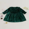 thumbnail image 3 of Robe de Noël pour Bébé Fille en Velours Manches Longues Robe de Princesse pour Fête, 3 of 7