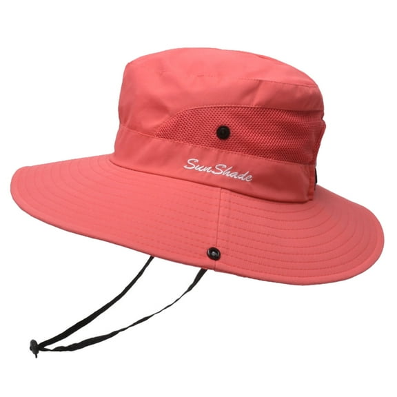 Nnhblu Bucket Hat Sales Clearance Womens Hats Adult Women Solid Sunshade Hat Fisherman's Hat Basin Hat Outdoor Bucket Hat Watermelon Red