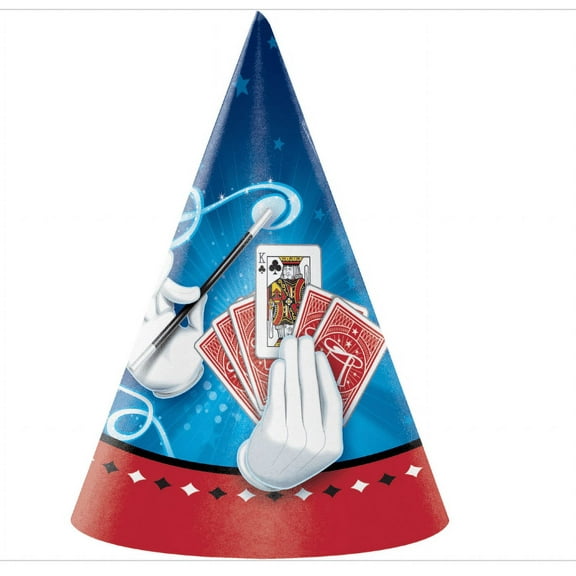 Magic Party Magician Illusion Trick Kids Birthday Party Favor Paper Cone Hats