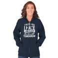 thumbnail image 4 of Hate This Place See You Tomorrow Zip Up Hoodie Men's Women's Brisco Brands X, 4 of 6