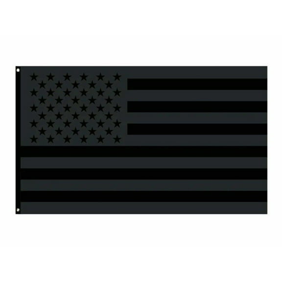 3x5FT All Black American Flag US Black Flag Tactical Decor Blackout USA 100D