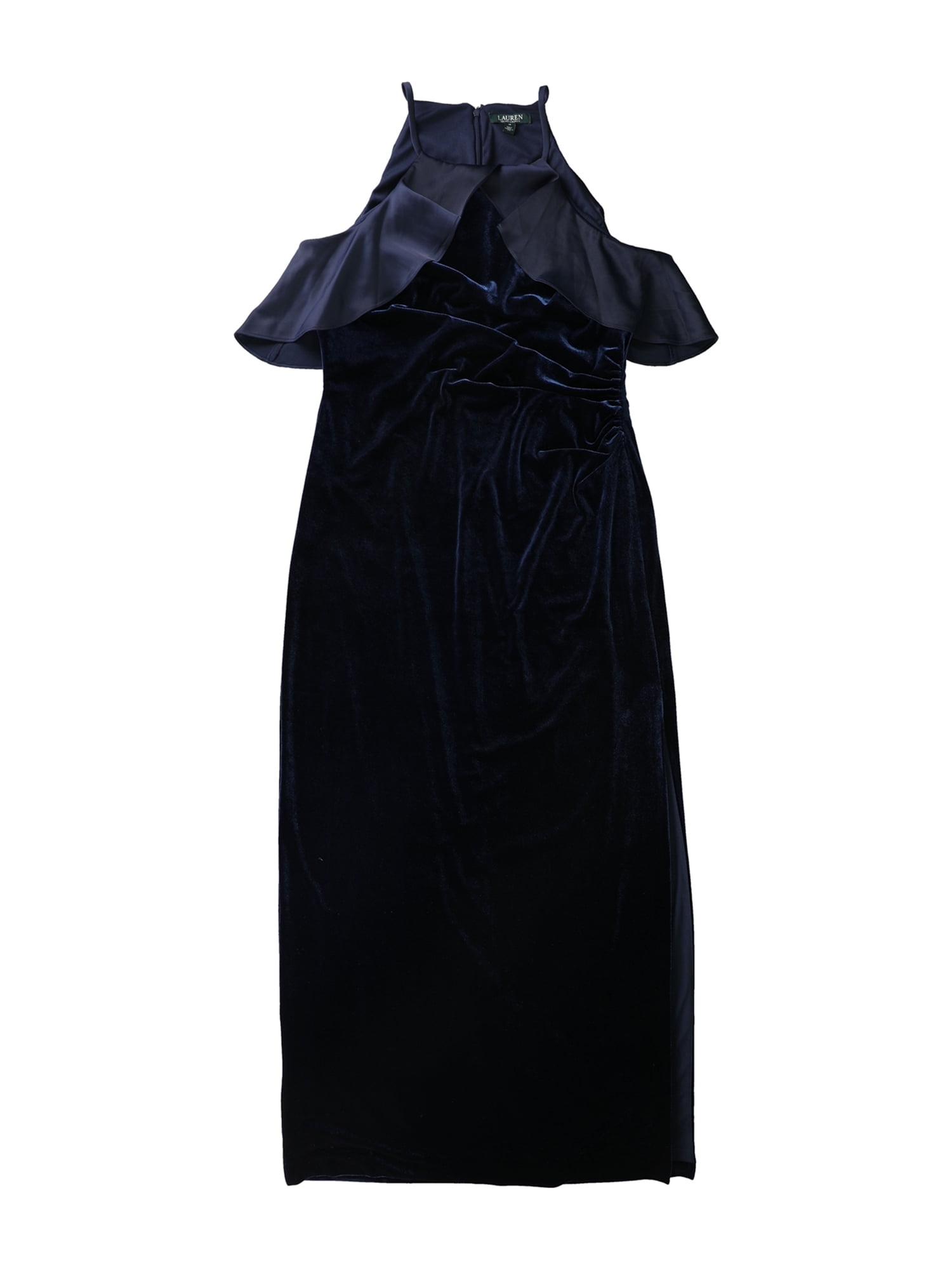 ralph lauren navy velvet dress