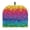 Rainbow Wave Pattern, variant on HELLHERO Polyester Canvas Teapot Dust Cover Tropical Floral Border Keep Warm Keep Warm for Mom