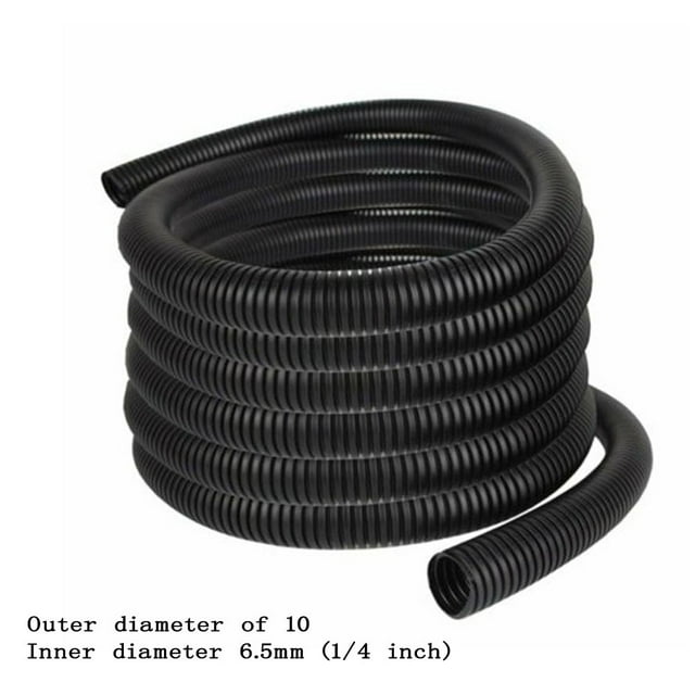 1/4" 98FT Protective Tube Tubing Black Color Sleeve Tube Split Wire