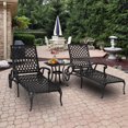 thumbnail image 4 of GoDecor Lounge Recling Cast Aluminum Single Bed for Outdoors, Black Color, 4 of 9