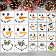thumbnail image 1 of Set de plantillas SUNVERSE, 18 unidades, muñecos de nieve con forma de Navidad, 20 x 20 cm, 1 of 9