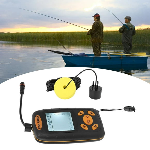 Handheld Fishfinder, Sonar Sensor Portable Fish Depth Finder Alarm Function 5 Level Sensitivity Adjustment for Boat for Ice Fishing for Husband