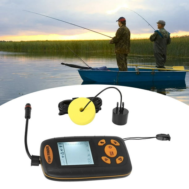 Ecomeon Portable Fish Depth Finder, Fish Finder Multifunctional 5 Level Sensitivity Adjustment Alarm Function Sonar Sensor For Kayak For Father For Ic