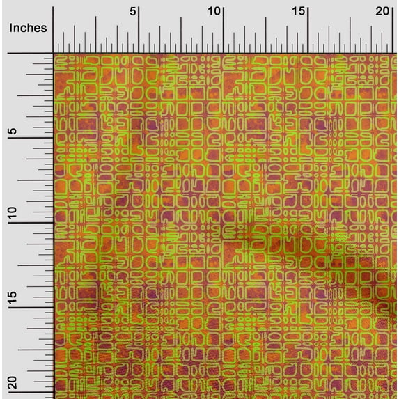 oneOone Rayon Medium Orange Fabric Batik Fabric For Sewing Printed Craft Fabric By The Yard 56 Inch Wide