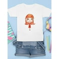 thumbnail image 3 of Red-haired Girl T-Shirt Juniors -Image by Shutterstock,  Medium, 3 of 4