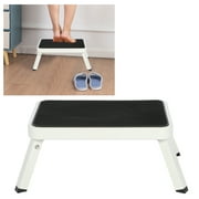 Qinlorgo Folding Step Stool Portable Bed with Non Slip Rubber Platform for Adults