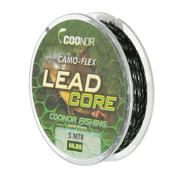 Sedal 35lb / 45lb / 55lb 5 m Leadcore Trenzado de camuflaje de la carpa Línea de Pesca Plataformas d