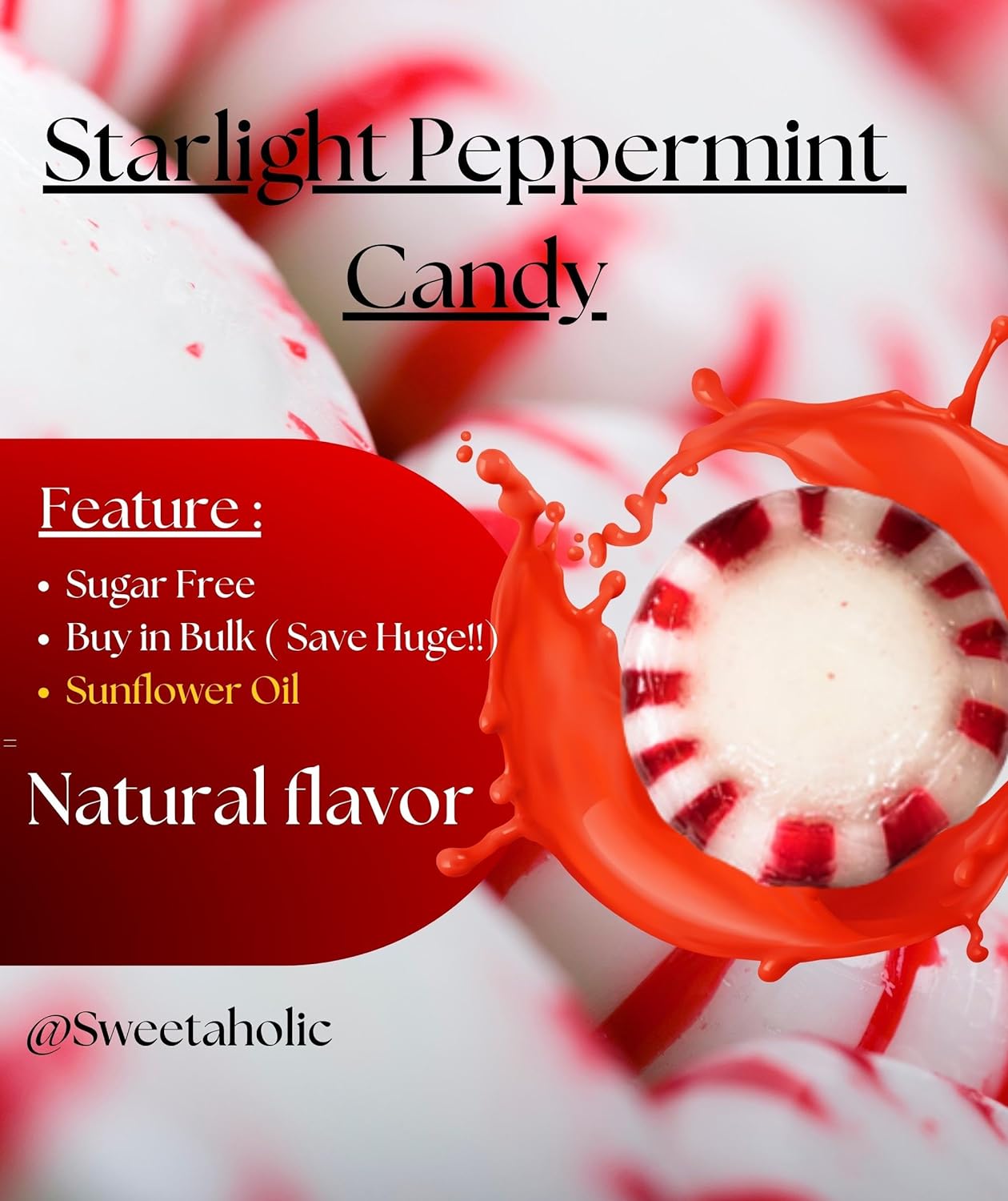 Sugar Free Peppermint Candy 6 Pounds | Individually Wrapped Candy ...