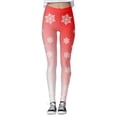 thumbnail image 4 of Gibobby Pantalones deportivos mujer Leggings deportivos estampados navideños de moda informal para mujer Leggings de yoga informales(Rojo de la sandía,CH), 4 of 5