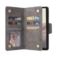 thumbnail image 3 of Decase Google Pixel 8A Wallet Phone Case,Soft PU Leather Magnetic Clasp Purse Folio Flip Cover with Zipper Pocket Wristband Strap for Women Men,for Google Pixel 8A,gray, 3 of 7