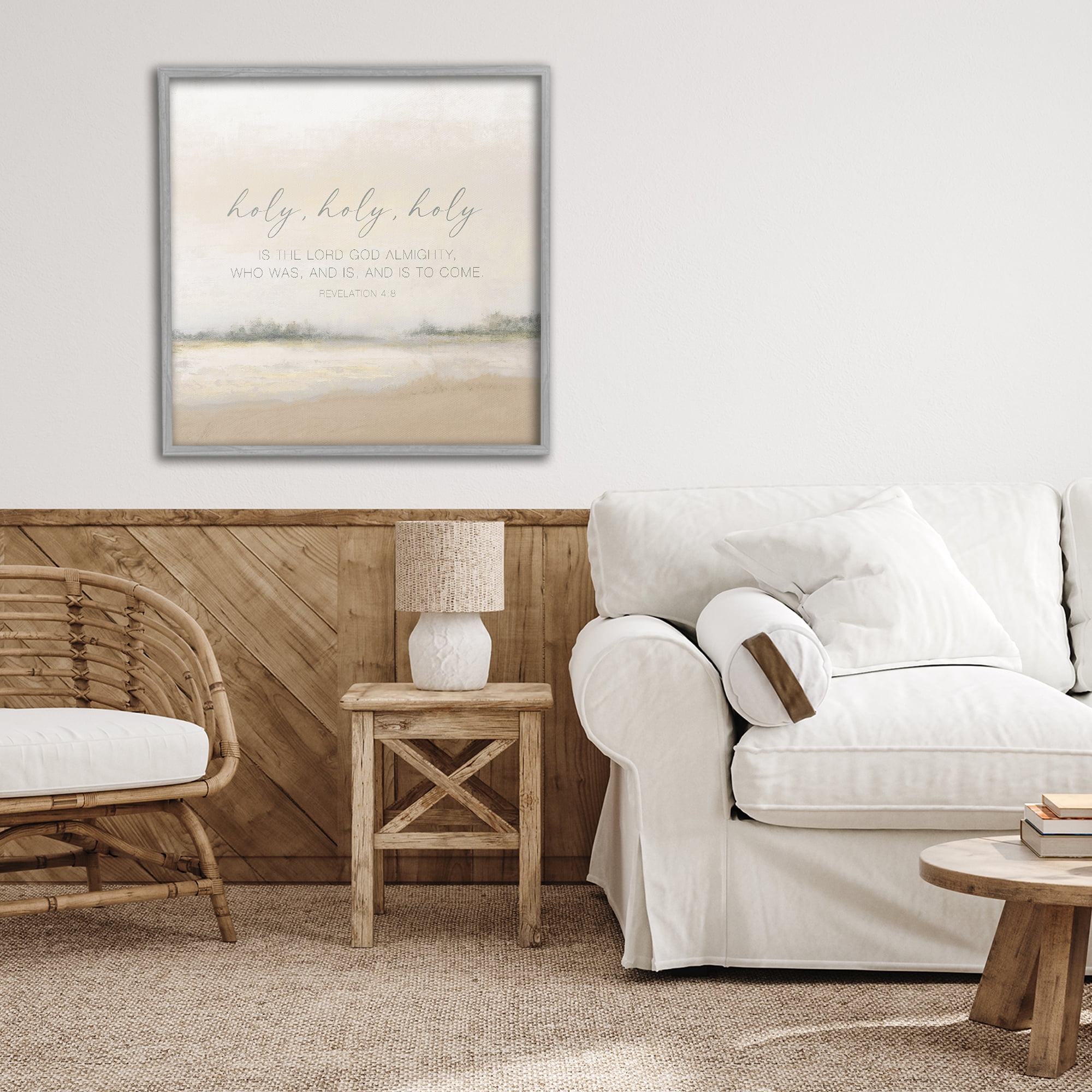 Stupell Industries Holy Revelation Proverb Gray Framed Giclee Art, design by John Spaeth
