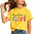 thumbnail image 3 of SDNall Girls Letter Print T Shirt, Crew Neck Cotton Tops, Girl Casual Short Sleeve Tees, Graphic Summer Shirts Sizes 2-12 Years, 3 of 7