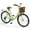 Green, variant on Lilypelle 24/26inch City Cruiser Bicycle for Women, 7 Speed Step Through Adult Commute Bike with Basket & Rack，Cyan