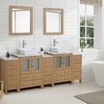 thumbnail image 3 of Vanity Art 84" Double Sink Freestanding Bathroom Vanity Set with Engineered Marble Top and Mirror, 3 of 9