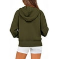 thumbnail image 3 of FreshPretty Womens Zip Up Hoodies Long Sleeve Fashion Sweatshirt Fleece Y2K Hooded Jacket 2025 Trendy Fall Spring Clothes, 3 of 6