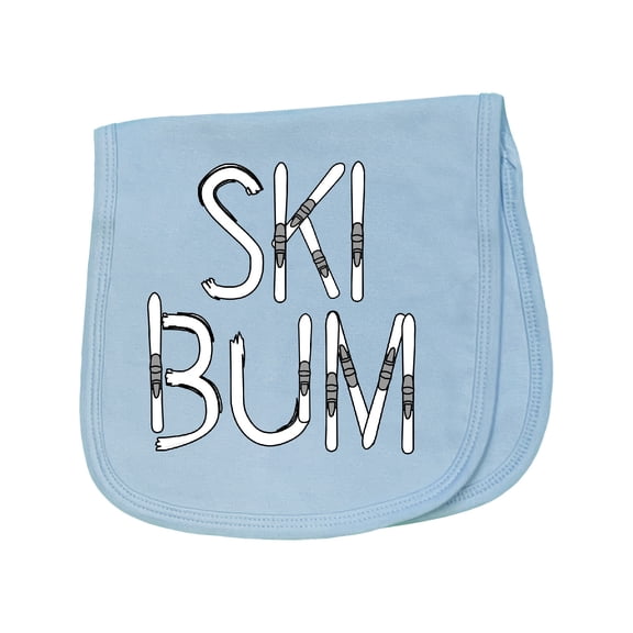 Inktastic Ski Bum Baby Burp Cloth
