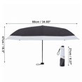 thumbnail image 4 of Unique Bargains 1 Pc Folding Umbrella Lightweight Two-color Travel Umbrella Black White, 4 of 6