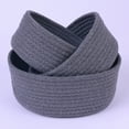 thumbnail image 4 of Unique Bargains Round Woven Storage Basket Small Storage Bin for Home Decor Grey S, 4 of 7