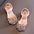 thumbnail image 4 of LAICAIW Fashion Spring And Summer Girls Dance Shoes Princess Dress Performance Shoes Flat Bottom Light Pearl Sequin Round Toe Breathable And Comfortable Toddler Girl Sandal (Pink-A, 10.5 Toddler), 4 of 7