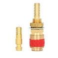 thumbnail image 1 of Torch Hose Adapter, Brass And Rubber Non Slip  Standard Sizes Easy To Install Quick Coupler Kit  For MIG TIG Welding  Blue,Red, 1 of 8