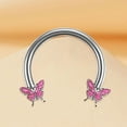 thumbnail image 4 of Pendiente Aro Mariposa Yinane Rosado Retenedor de Cuerpo, 4 of 8