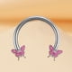 thumbnail image 4 of Cool Butterfly Retenedor Joyería Labio Niñas Cuerpo Pendientes de Cejas de Tabique - Rosado, 4 of 8
