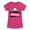 HEATHER FUCHSIA, variant on Instant Message - Baseball Champ - Youth Girls Fitted Short Sleeve T-Shirt