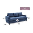 thumbnail image 2 of Glory Furniture Sandridge Microsuede Sofa in Navy Blue, 2 of 6