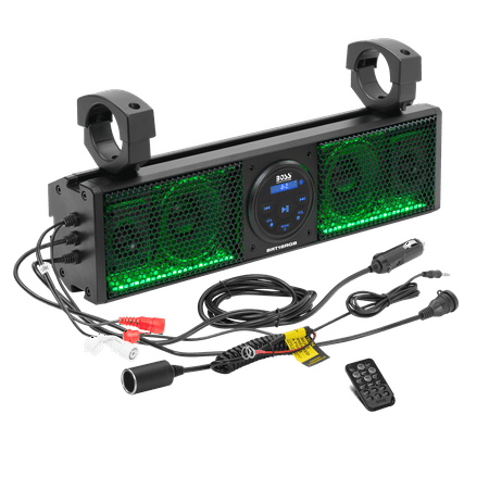 BOSS BRT18RGB 18" Weatherproof Bluetooth Amplified Sound Bar ATV Accessories