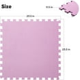 thumbnail image 3 of Home Gym Mat, Puzzle Exercise Mat, EVA Interlocking Foam Floor Tiles for Home Workout Equipment and Kids' Play Areas - Pink, 24 in x 24 in x ½ in - 12 Tiles, 3 of 5