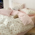thumbnail image 1 of Pink Floral Bedding Set - Queen Size Comforter Cover, Sheet and Pillowcases for Girls Room, 1 of 10