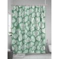 thumbnail image 5 of Fsddascl Ocean Conch Shower Curtain Set - Standard 72" x 72" Washable Bathtub Curtain with 12 Hooks, Coastal Green Shell Summer Beach Waterproof Fabric Stall Shower Curtains for Bathroom/Bathtub, 5 of 6