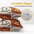 thumbnail image 3 of Halloween Pillow Covers 18x18 Inch Set of 2 Vintage Pumpkin Bat Spider Web Outdoor Throw Pillows Happy Halloween Spooky Holiday Pillowcases for Bed Couch Home Decor, 3 of 8