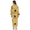 thumbnail image 4 of Moomaya Printed Maxi Shirt Dress For WoMen's&nbsp;Roll&nbsp;Up Sleeves Summer Casual Sheer Sexy Beach Dress, 4 of 7