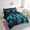 Cyan, variant on Erosebridal Navy Rectangle Bedding Sets Twin Size, Futuristic Abstract Comforter Sets with Sheets, Geometry Decor, Reversible