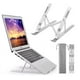 thumbnail image 1 of Soporte Laptop, Elevador Antideslizante Plegable de Aluminio Ajustable en 7 Ángulos, Compatible con MacBook Air/Pro, IPad, HP, Dell, Lenovo y Más (hasta 15,6 ''), 1 of 8
