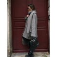thumbnail image 3 of Nuevo Chaqueta elegante de mezcla de lana con cuello de bufanda para mujer, abrigo elegante de gran tamaño con botones, abrigo de longitud media para mujer, 3 of 5