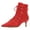 Red, variant on YDN Wome Comfortable Pointed Toe Ankle Boots Kitten Mid Heel Lace up Booties Back Zippers Dress Party Shoes Size 7 Navy